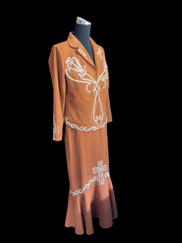 Queens Jacket and Skirt, bronze/gold, Ladies L, 5480AB