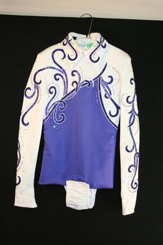 SOLD  Purple Girls 8 Horsemanship Outfit 0686C-F