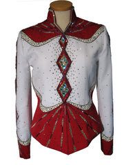 Showmanship Outfit, Brick Red and White, Ladies M, 1664AB