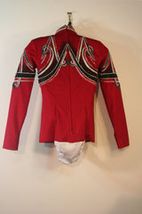 Girls S, Budget, Red Equitation Blouse with Pants/Belt 1686ABC