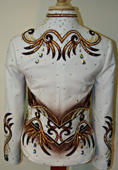 Brown and White Showmanship/Pleasure Outfit, Ladies XS, 5133ABC