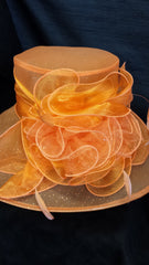 Orange Creme Chiffon Hat