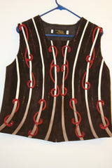 Budget Friendly Chocolate R/O Chaps and Vest Combo, Ladies XL 5057BD