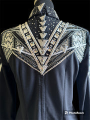 #2013 Black and White Equitation Show Blouse, Ladies L, BFC 28579