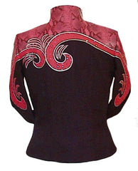SOLD Budget Jacket, Blk/Pink Snakeskin, Ladies M, 5006A