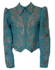 Budget Turquoise Lamb Vest Combo 5 Piece Pleasure Outfit, Girls M, 0672A-E
