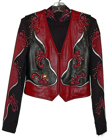 Leather Vest/Blouse Combo, Ladies XS, 1771AB