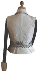Budget White Smooth Lamb Vest, Ladies S, 1895D