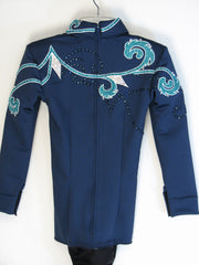 Navy 4 Piece Horsemanship Outfit, Girls 10, 0863A-D