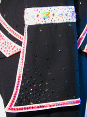 Black/PInk/White Jacket/Pant Outfit 5257CD