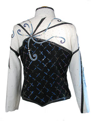 Budget Showmanship Jacket, Black and White, Ladies XL, 5114A