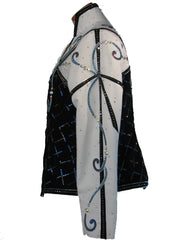 Budget Showmanship Jacket, Black and White, Ladies XL, 5114A