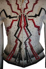 White Red Black Pleasure Showmanship Jacket, Ladies M, 5084C
