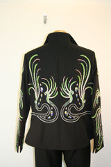 Black and Green Showmanship Pleasure Jacket, Ladies M/L, 5152A