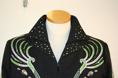 Black and Green Showmanship Pleasure Jacket, Ladies M/L, 5152A