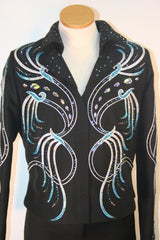 Black Rail Jacket w/Turquoise, Ladies L 5146A