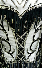 White and Black Western Pleasure Jacket, Ladies M, 1786A
