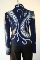 SOLD #5068ABC Navy 4 pc Showmanship or Pleasure Show Jacket Outfit, Ladies S,