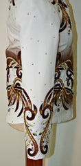 Brown and White Showmanship/Pleasure Outfit, Ladies XS, 5133ABC