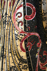 SOLD #1233a Black Show Jacket w/Red/Gold, Ladies L