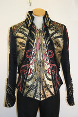 Black, Gold, Red Jacket, Ladies L, 1465A