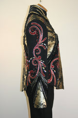 Black, Gold, Red Jacket, Ladies L, 1465A