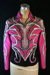 #1237 Black/Fuchsia Show Jacket, Ladies S, BFC 8634-6