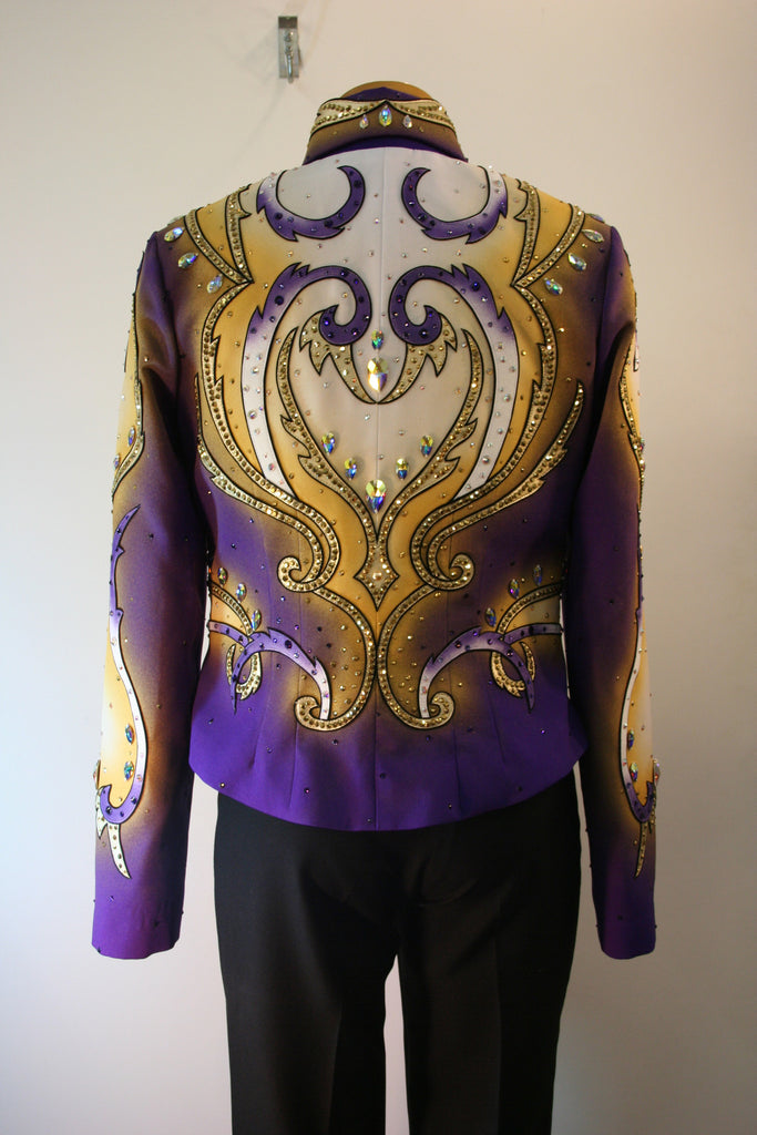 Jelly Purple/Bronze/ivory Showmanship/Pleasure Outfit, Ladies L  0512ABC