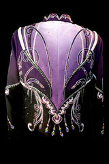 Black/Grey/White/Purple Showmanship Jacket, Ladies XL #25432