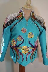 Turquoise Show Jacket, Girls L, 5355A