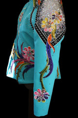 #1320 Turquoise ShowJacket Showmanship Outfit, Girls L