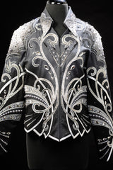 #1429 Black/Charcoal/White/Silver, Jacket, Ladies XL