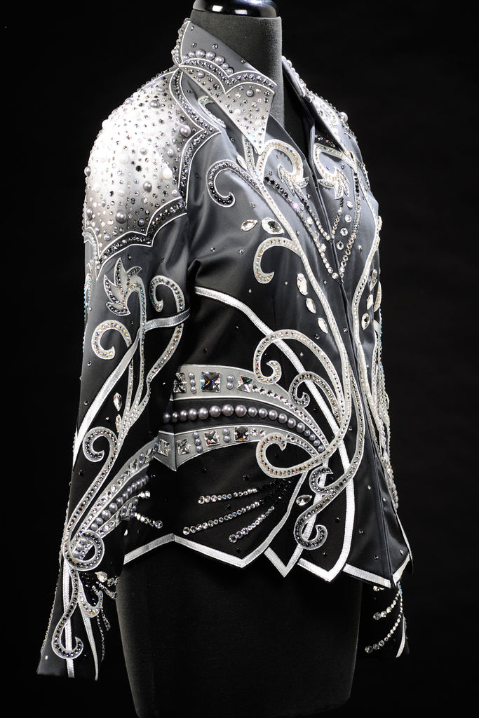 #1429 Black/Charcoal/White/Silver, Jacket, Ladies XL