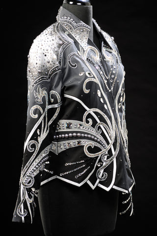 #1429 Black/Charcoal/White/Silver, Jacket, Ladies XL