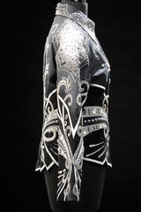 #1429 Black/Charcoal/White/Silver, Jacket, Ladies XL
