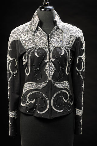 #1437 Black and Grey Jacket, Ladies S, 1463A