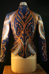 #1504 Navy w/Bronze Showmanship or Pleasure Jacket, Ladies M, #5439AB