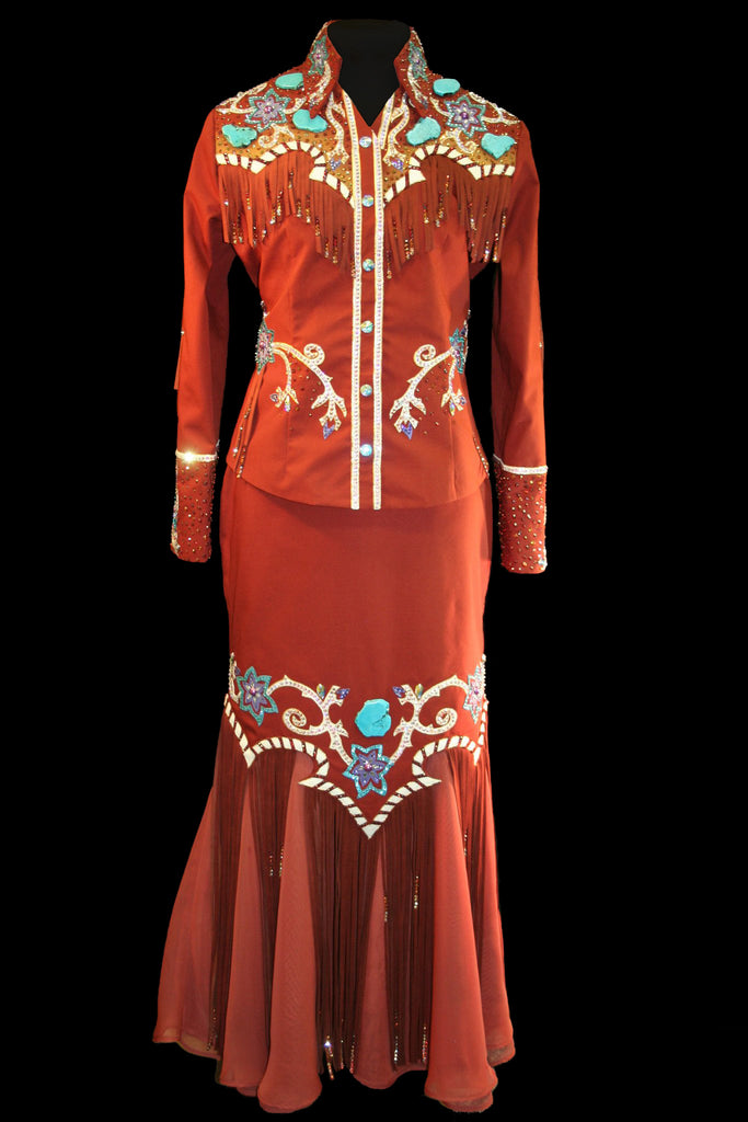 Rust Queen Outfit, Jacket and Skirt, 1592CD