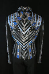 2001 Black, Gray, Blue Show Jacket, Ladies M, BFC 8827-2