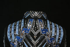 2001 Black, Gray, Blue Show Jacket, Ladies M, BFC 8827-2