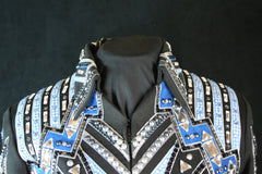 2001 Black, Gray, Blue Show Jacket, Ladies M, BFC 8827-2