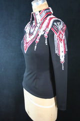 2004 Black, Red, White Show Blouse, Ladies XS,  BFC 8643-45
