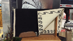 Saddlepad Black/Natural Border Design 8782-32