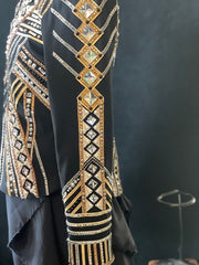 2014a Ladies M Show Jacket, Black, Tan, Bronze