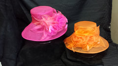 Orange Creme Chiffon Hat