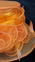 Orange Creme Chiffon Hat