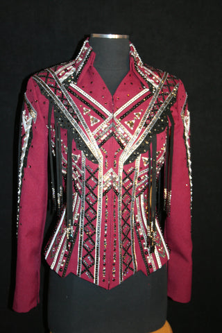 SOLD #2015 Burgundy Showmanship Outfit, Ladies XS, 8637-33