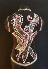 Black and Pink Vest, Ladies M, 5374A