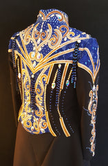 SOLD Royal Blue and Black Western Pleasure Jacket, Ladies L, 1680A