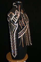 Black, Gold, Tan Show Jacket, Ladies L, 8637-40